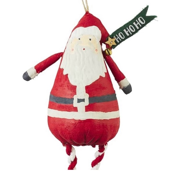 ▪️NWT Mud Pie Holiday Santa Christmas Ornament-Ho Ho Ho - Picture 2 of 5